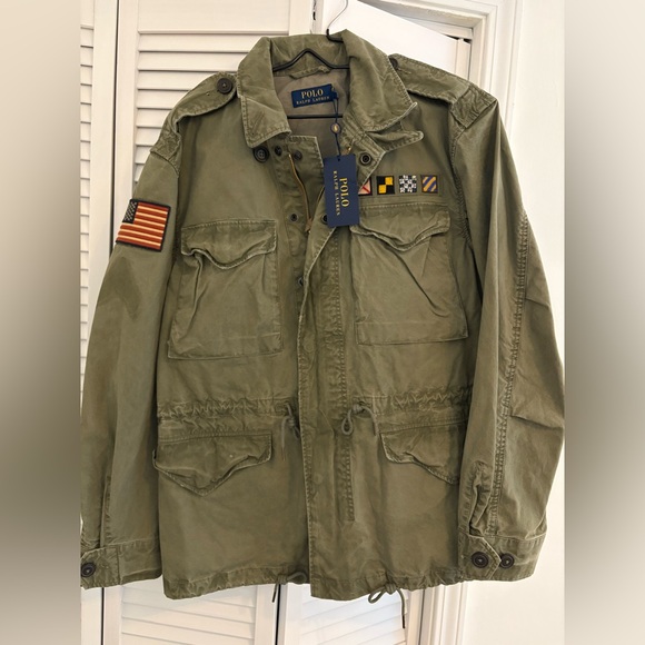 Ralph Lauren Men's Green Vintage Military Army Field Jacket - Picture 1 of 4